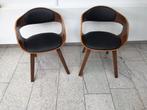2 houten design stoelen samen voor 50 euro, Ophalen, Gebruikt, Twee, Bruin