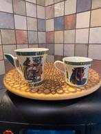 Fahti Mahmoud,Limoges 2 design bekers,pate et email Limoges, Ophalen of Verzenden