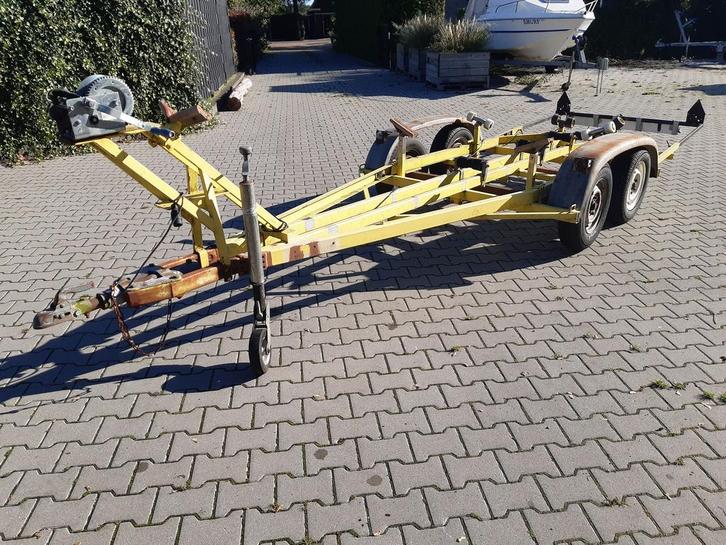 Dubbelas Kg trailer & usa trailer, Watersport en Boten, Boottrailers, Gebruikt, Overige typen, 1500 tot 3000 kg, Minder dan 6 meter