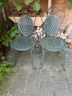 Twee decoratieve tuinstoelen, Tuin en Terras, Tuinstoelen, Ophalen, Gebruikt, Metaal