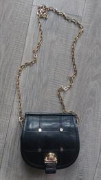 Liebeskind black leather saddle gold chain strap bag, Ophalen of Verzenden, Gebruikt, Zwart, Schoudertasje