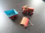 Oude blikken boerderij set tractor, kar enz... Modern Toys., Ophalen of Verzenden