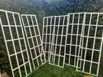 6 houten panelen met roedeverdeling tuinscherm klimplant rek, Tuin en Terras, Gebruikt, Ophalen of Verzenden