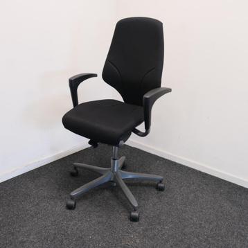 Giroflex 64 bureaustoel, Ergonomisch, Zwart gestoffeerd beschikbaar voor biedingen