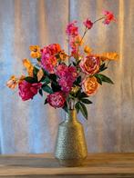 Vaas met zijden bloemen, Huis en Inrichting, Woonaccessoires | Kunstplanten en Kunstbloemen, Ophalen of Verzenden, Nieuw