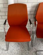 10 stoelen voor vergadertafel, kleur brique/oranje., Ophalen, Metaal, Overige kleuren, Zo goed als nieuw
