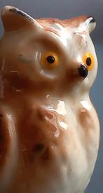 Vintage miniatuur beeldje porselein uil, Ophalen of Verzenden