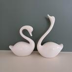 Setje 2 vintage witte zwanen, Verzamelen, Beelden en Beeldjes, Ophalen of Verzenden, Zo goed als nieuw, Dier