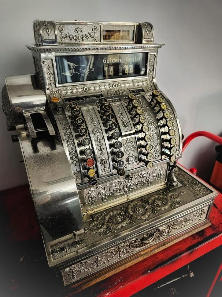 Antieke kassa National "Dolphin" uit 1908, Antiek en Kunst, Antiek | Kantoor en Zakelijk, Ophalen