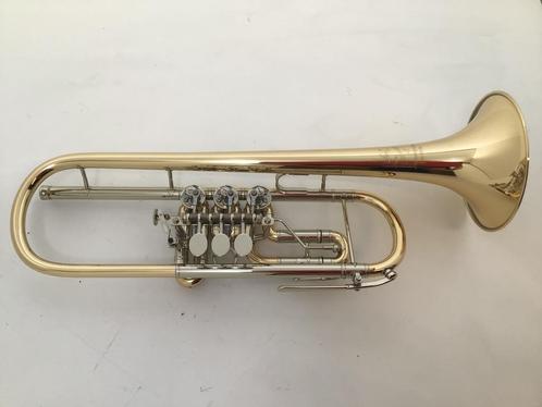 Gebruikte Bes Trompet Scherzer 8218 W L, gelakt, Muziek en Instrumenten, Blaasinstrumenten | Trompetten, Zo goed als nieuw, Bes-trompet