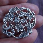 Zilveren Bloem Broche, Sieraden, Tassen en Uiterlijk, Broches, Verzenden, Gebruikt, Zilver, Zilver