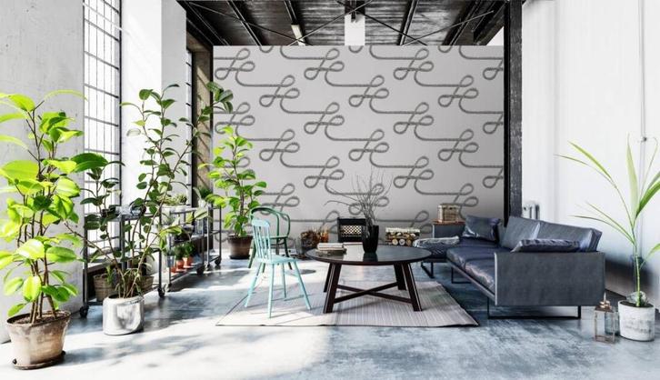 3D TOUWEN BEHANG grafisch vliesbehang AS Creation 943951​, Huis en Inrichting, Stoffering | Behang, Grijs, minder dan 10 m², Ophalen of Verzenden