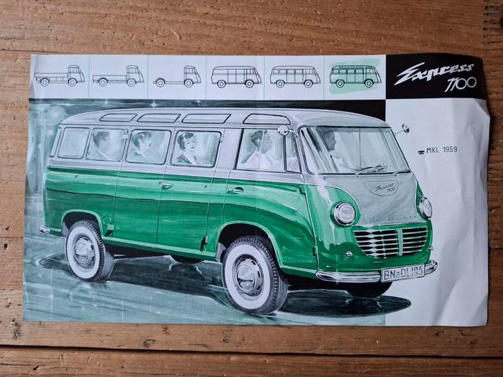 Goliath Express 1100 sheet - 1959, Boeken, Auto's | Folders en Tijdschriften, Gelezen, Overige merken, Ophalen of Verzenden