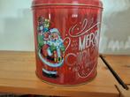 Groot kerstblik, koektrommel, voorraadbus, kerst, Ophalen of Verzenden, Zo goed als nieuw