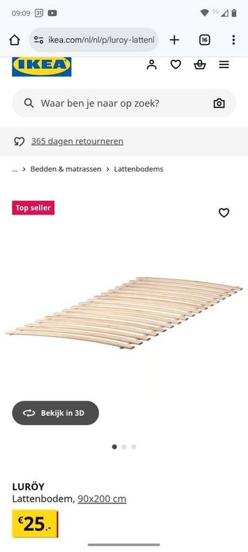 Ikea eenpersoons bed met lattenbodem Neiden - afbeelding 2