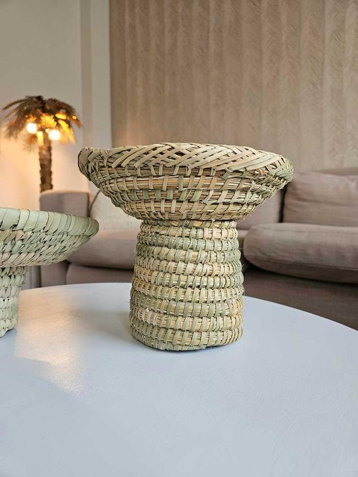Zeegras schaal uit Marokko, Huis en Inrichting, Woonaccessoires | Schalen en Manden, Nieuw, Schaal, Rond, Overige materialen, Ophalen of Verzenden
