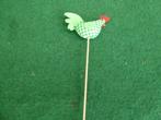 NIEUW 1 groen gekleurde kip 10 cm op stok 50 cm, Diversen, Pasen, Ophalen of Verzenden, Nieuw
