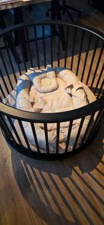 Bopita box zwart 90 cm hout z.g.a.n., Ophalen, Zo goed als nieuw, Rond, Boxkleed