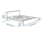 IKEA Malm bedframe 160x200 - Wit, Wit, Tweepersoons, Ophalen of Verzenden, Zo goed als nieuw