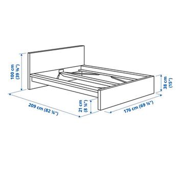 IKEA Malm bedframe 160x200 - Wit beschikbaar voor biedingen
