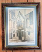 Ets Erasmus Huisje Rotterdam, ingelijst, Antiek en Kunst, Kunst | Etsen en Gravures, Ophalen of Verzenden