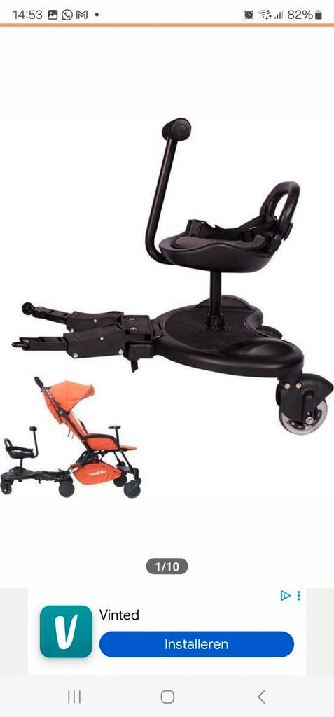 Meerijdplankje met zitje - Universeel & Robuust, Kinderen en Baby's, Kinderwagens en Combinaties, Gebruikt, Kinderwagen, Overige merken