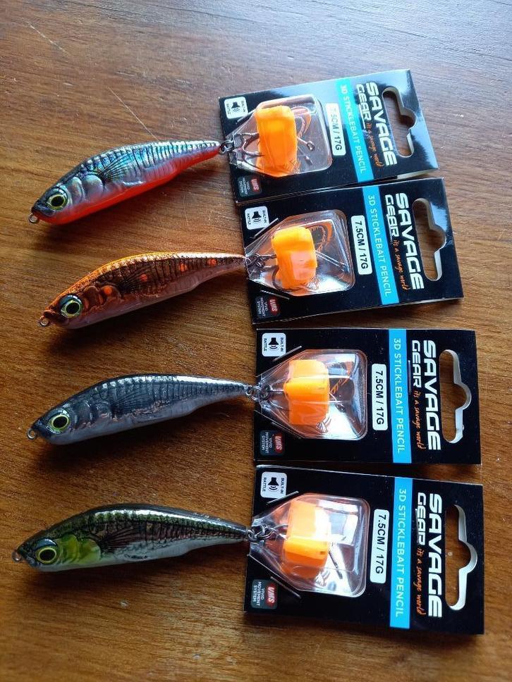 Savage Gear kunstaas: Sticklebait Pencil 17 gram...4 kleuren, Watersport en Boten, Hengelsport | Algemeen, Nieuw, Kunstaas, Ophalen of Verzenden