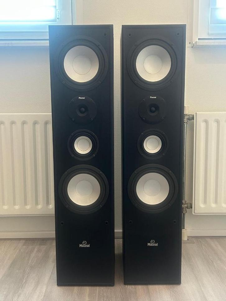 Magnat drieweg zuilluidsprekers, Audio, Tv en Foto, Luidsprekers, Gebruikt, Front, Rear of Stereo speakers, 120 watt of meer, Magnat