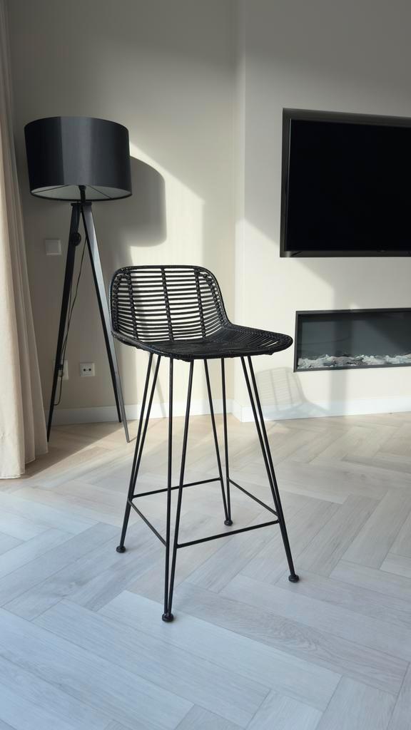 Barkruk - HKLiving Rattan, Huis en Inrichting, Barkrukken, Zo goed als nieuw, 60 tot 90 cm, Ophalen