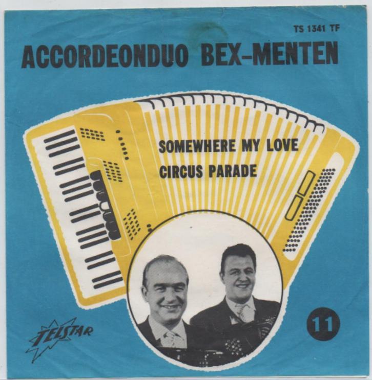 Duo Bex- Menten- Somewhere my Love Telstar, Cd's en Dvd's, Vinyl | Nederlandstalig, Gebruikt, Levenslied of Smartlap, Overige formaten