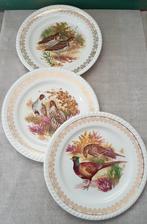 Franse borden met o.a.fazantenpaartje, 3 x, Antiek en Kunst, Antiek | Servies los, Ophalen of Verzenden