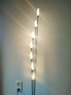 RVS vloerlamp (halogeen), 150 tot 200 cm, Gebruikt, Ophalen, Glas