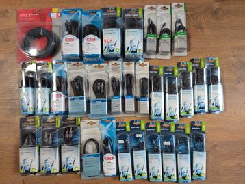 Lot diverse audio kabels 6,3mm/3,5mm/2,5mm €0,50/stuk beschikbaar voor biedingen