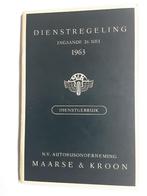 MAARSE & KROON, DIENSTREGELING. 26 MEI 1963. AALSMEER, Ophalen of Verzenden, Zo goed als nieuw, Bus of Metro, Boek of Tijdschrift
