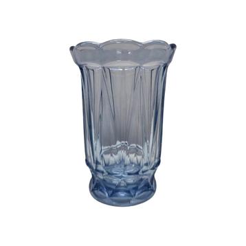 Blauw glazen Art Deco vaas beschikbaar voor biedingen