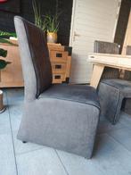 6 nette eetkamerstoelen op wieltjes, Ophalen, Stof, Zo goed als nieuw, Grijs