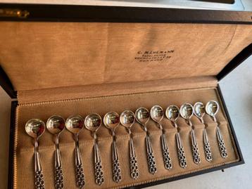 Antieke advocaat lepels verzilverd beschikbaar voor biedingen