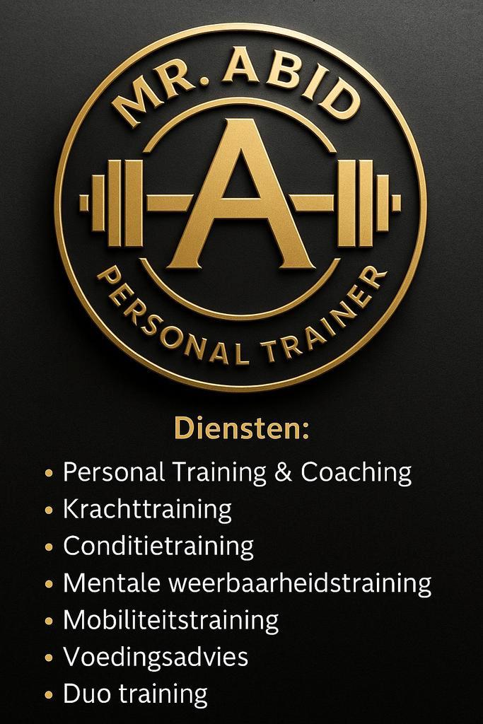 Personal Training & Coaching - Mr. Abid, Sport en Fitness, Fitnessmaterialen, Nieuw, Overige typen, Armen, Benen, Borst, Buik