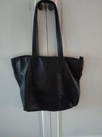 Zwart leren cowboysbag tas is, Ophalen of Verzenden, Zo goed als nieuw, Zwart, Handtas