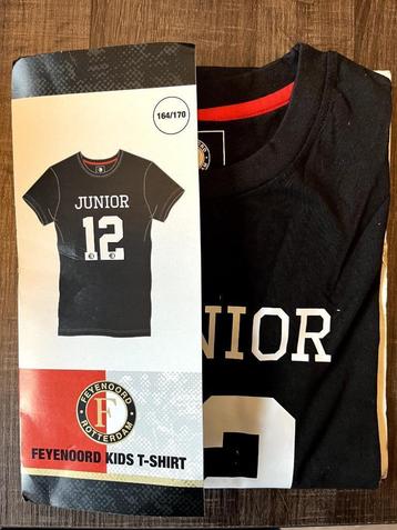 Nieuw Feyenoord T shirt zwart Junior maat 164-170 beschikbaar voor biedingen