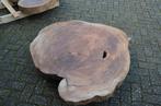7 verschillenxe Ronde boomstam tafels 90-110cm, Ophalen, Rond, 100 tot 150 cm, 75 cm of meer