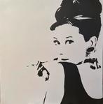 Canvas Schilderij  Audrey Hepburn, Antiek en Kunst, Ophalen of Verzenden