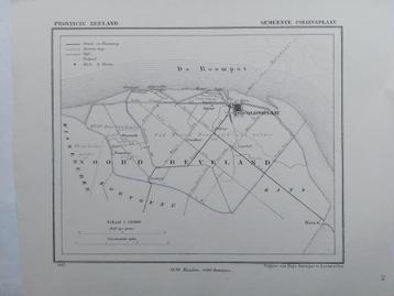 14 / Colijnsplaat Noord Beverland Zeeland Litho 1867 Kuyper beschikbaar voor biedingen