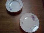 MOSA Maastricht borden wit goud randje paars bloem, Antiek en Kunst, Ophalen