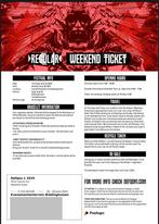 2 Defqon1 regular WEEKEND tickets + GRATIS regular kluisje, Tickets en Kaartjes, Evenementen en Festivals, Twee personen
