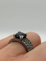 A297 Prachtige zilveren Ti Sento ring maat 18,5, Sieraden, Tassen en Uiterlijk, Ringen, 18 tot 19, Ophalen of Verzenden, X, Met edelsteen