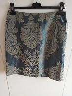 M nw prachtige rok blauw glans met grijze print merk Imagio, Nieuw, Blauw, Maat 38/40 (M), Ophalen of Verzenden