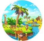 Behangcirkel Jungle Safari, Jungle muursticker, Muurdeco4kid, Nieuw, Wanddecoratie, Verzenden