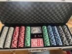 Poker koffer 500 fiches, Een of twee spelers, Ophalen of Verzenden, Gebruikt