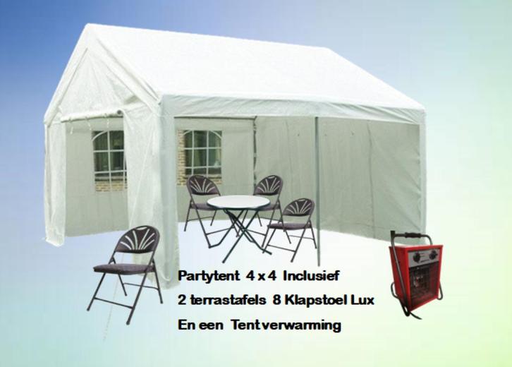 Partytent huren regio 013 afhaal vanaf 49,50 incl. btw, Tuin en Terras, Partytenten, Zo goed als nieuw, Partytent, 2 meter of meer